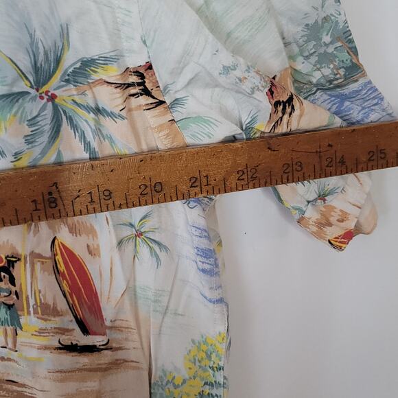 Tommy Hilfiger- Men's short sleeve button up Hawaiian theme shirt- size Medium - Picture 7 of 7